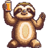 Faultier Bier Pixel