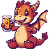 Drache Bier Pixel