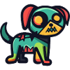 Dog Halloween Zombie