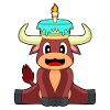 Taurus Birthday Candle Cake