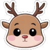 Autocollant mignon Rudolph