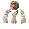 Dalmatian Dog Howling Moon