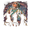Doberman Dog Howling Moon