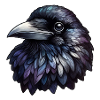 Majestic Raven Portrait