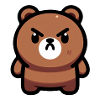Fierce Brown Bear Art