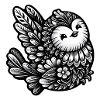 Floral Songbird Art