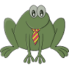 Frog with a tie