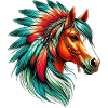 Cheval amérindien Peaux-rouges d’Amérique