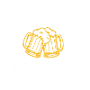 Humorous design, beer and friendship