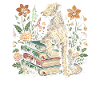 Irish Wolfhound Flower Book Reader