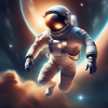 Astronaut im Weltall