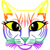 LGBT Faccia di Gatto Gatto Gay Pride Arcobaleno Gay