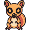 Eichhörnchen Halloween Comic Zombie