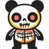 Panda Halloween Comic Zombie