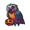 Parrot Halloween Comic Zombie