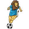 Lion Soccer Player Soccer