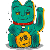Chat agité Halloween