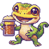 Echse Bier Pixel