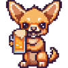 Chihuahua Chiens Bière Pixel