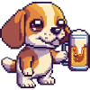 Beagle Dogs Beer Pixel