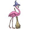 Flamingo Sorcière d’Halloween