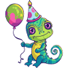 Chameleon Birthday Baby