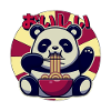 Kawaii Panda Eating Ramen