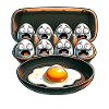 Oeuf drôle Jeu de mots Oeuf au plat cool