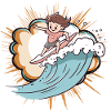 Surfer Surfing California