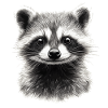 Lustiger Waschbär