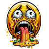 Puke attack face