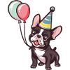 French Buldog Dogs Birthday Baby
