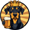 Dobermann Hund Bier Comic