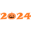 Halloween 2024 bogstaver med græskar kostume