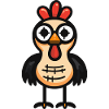 Rooster Halloween Comic Funny