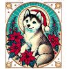 Alaskan Malamute Christmas