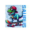 Skater Saurus Cool T-Rex Dinosaur Skateboarder