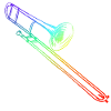 Posaune in Regenbogen
