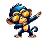 Chimpanzee Dabbing Cool Monkey Dancing