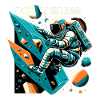 Bouldering Astronaut Spaceman Gift