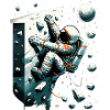 Bouldering Astronaut Spaceman Gift