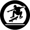 Skateboarder flip