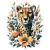 Cheetah Gepard Blumen