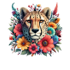 Cheetah Gepard Blumen