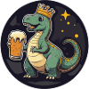 Dinosaur Brontosaurus Beer Comic
