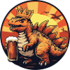 Dinosaurier stegosaurus Bier Comic