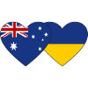 Australia Ukraine Flag Heart