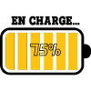 Battery at 75% charge