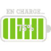 Battery at 75% charge