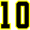 10 Numéro Jersey Dix